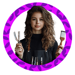 Hair and beauty salon persona illustrative image.